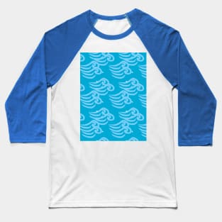 Sea waves and drops, ocean, water. Vector seamless pattern abstraction grunge. Baseball T-Shirt